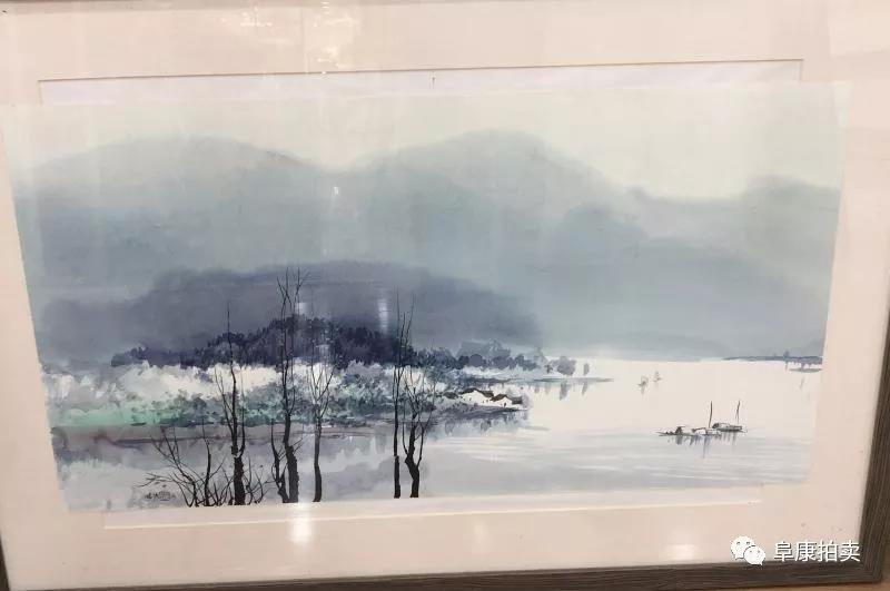 编号111:何镇强《绿色湖景 起拍价:28000